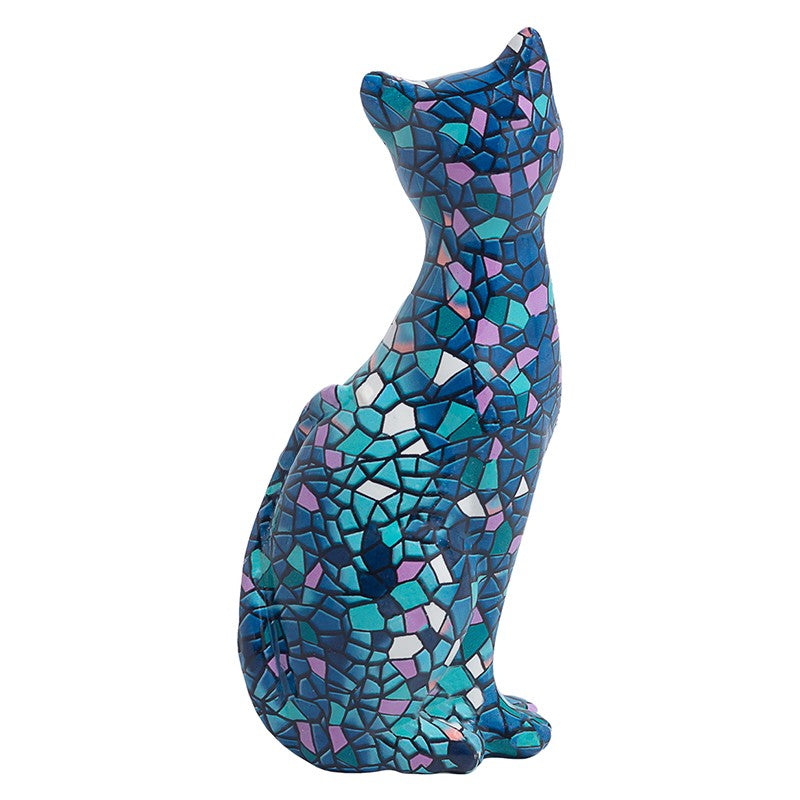 Mosaic Kitten Showpiece - Blue media 6