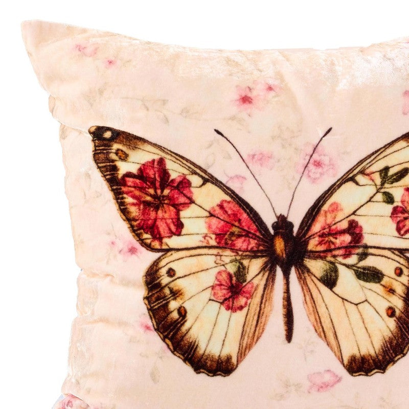Butterfly Bloom Cotton Velvet Cushion media 4