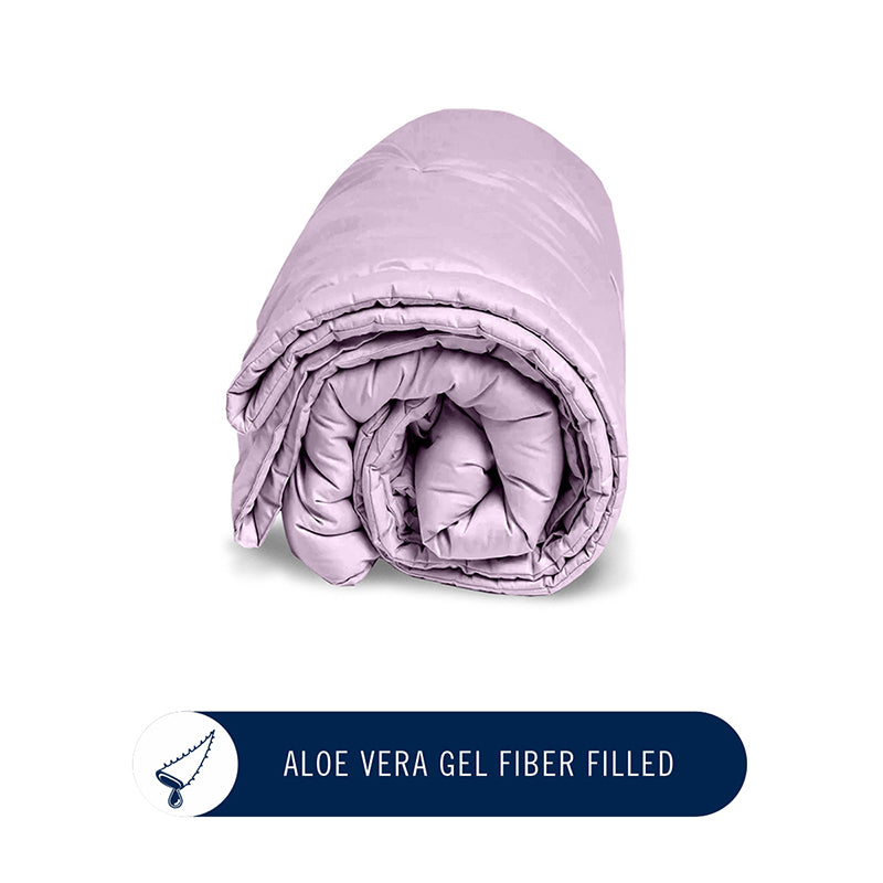 Nautica Ciel Luxe Solid Microfiber Comforter (Lavender) - 110 GSM media 4