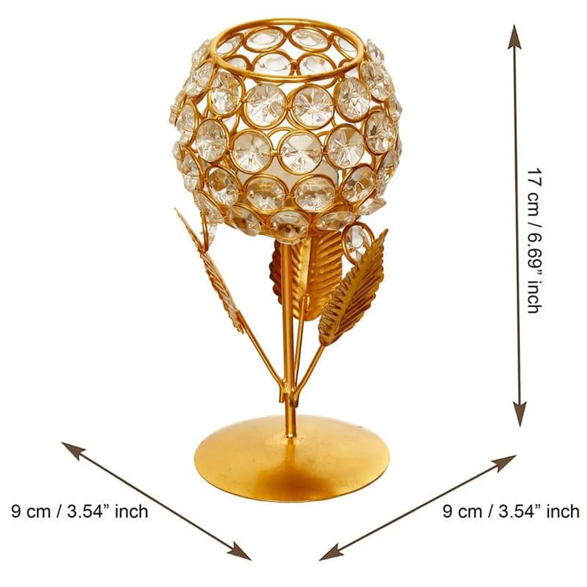 Samoda Crystal Tealight Candle Holder - 4