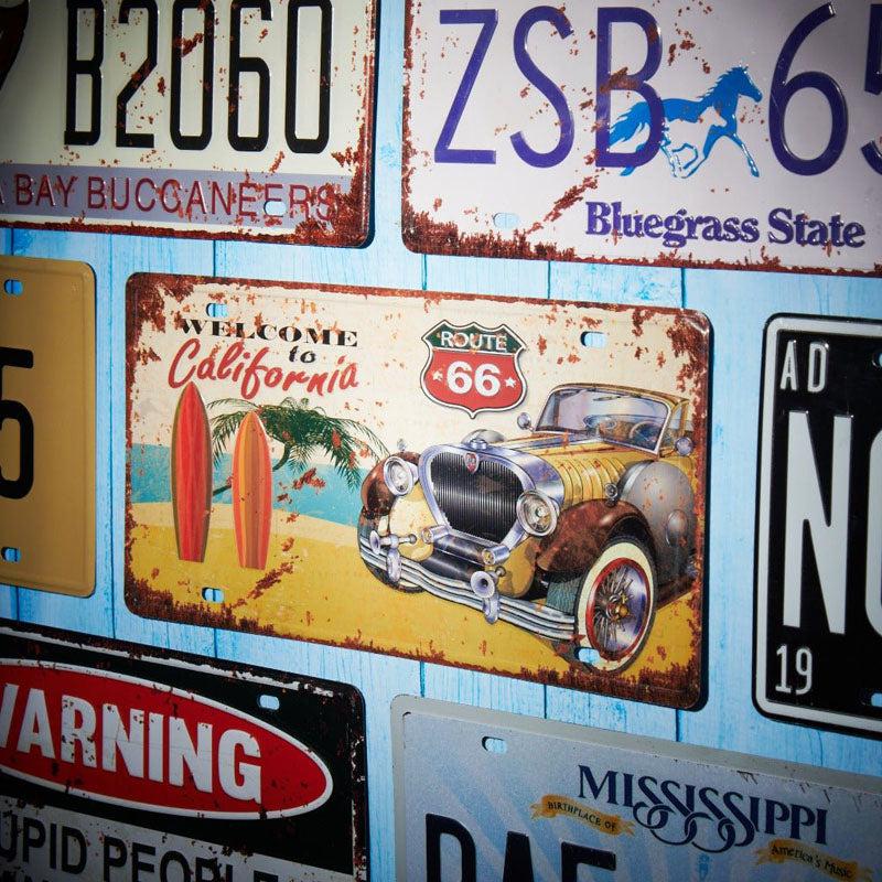 Welcome To California Sign Plate Metal Wall Accent media 5