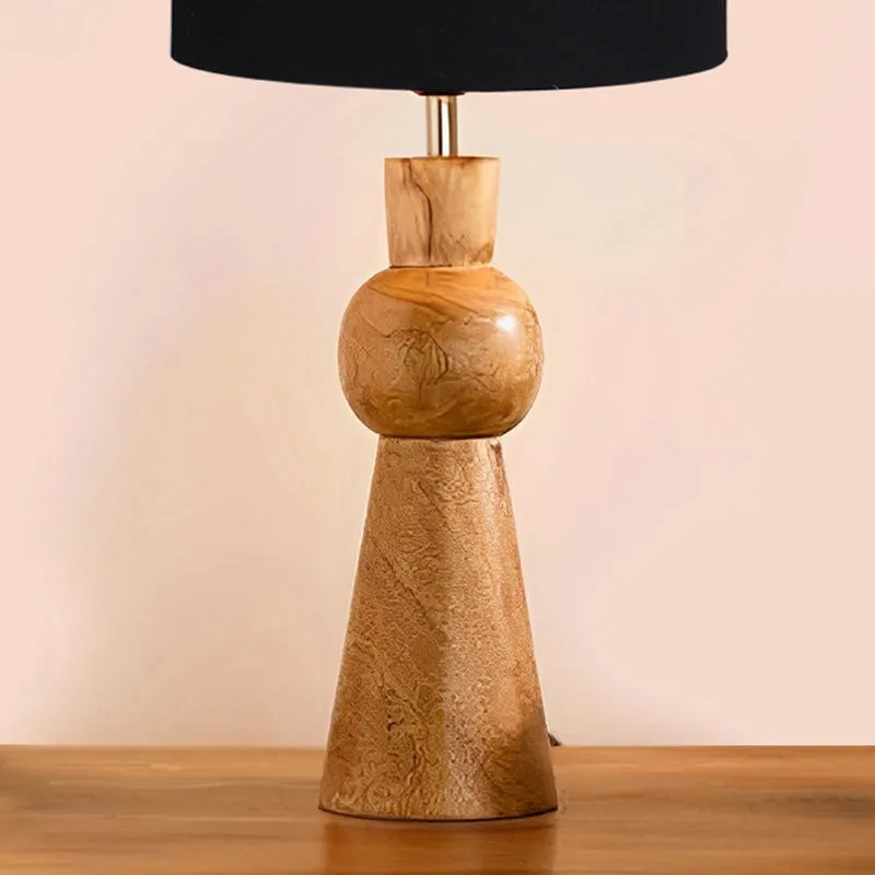 Angler Wooden Table Lamp - Black,Brown media 3