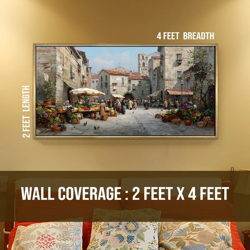 Echoing Steps Canvas Wall Painting With Frame media 9