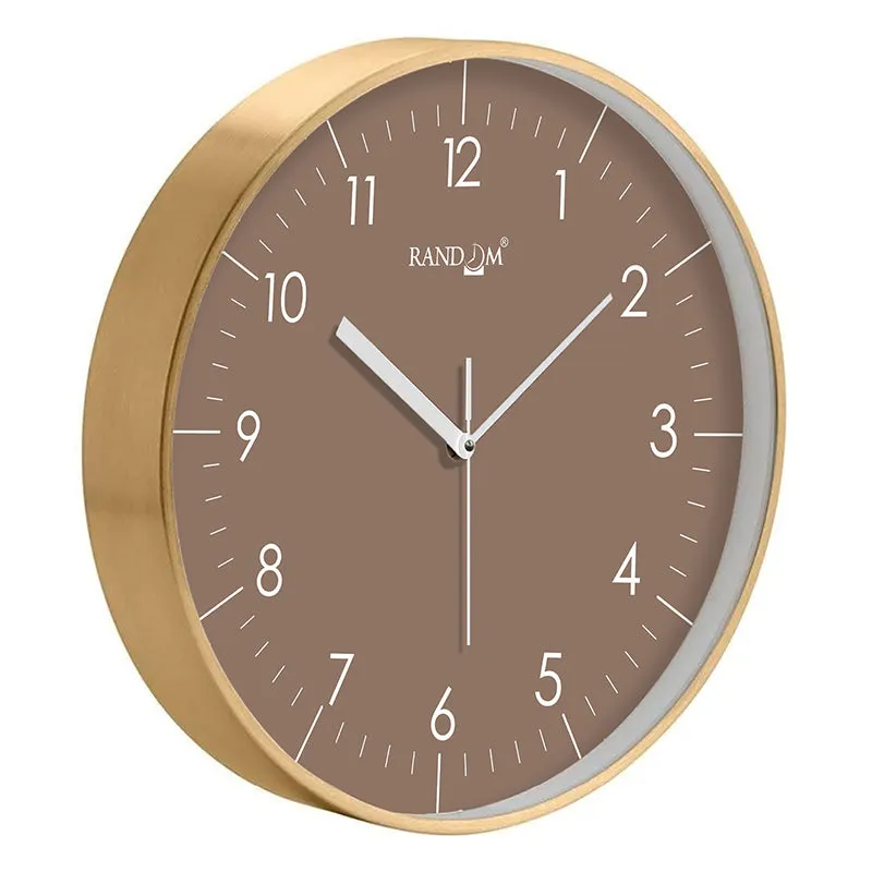 Benot Gold Analog Wall Clock - Brown media 4