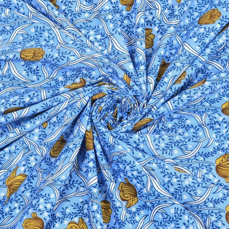 Shapeix Cotton Bedsheet (Blue) - 240 TC media 5
