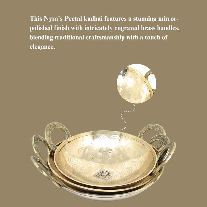 RasoiAura Brass Kadhai - 1200 mL media 4