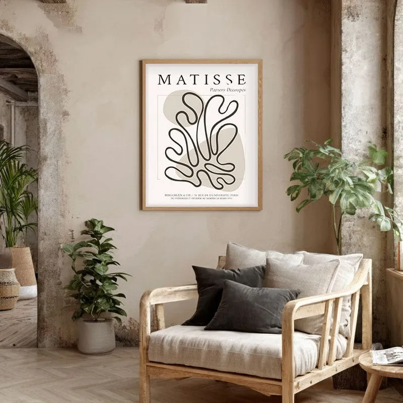 Willow Canvas Wall Painting With Brown Frame media 4