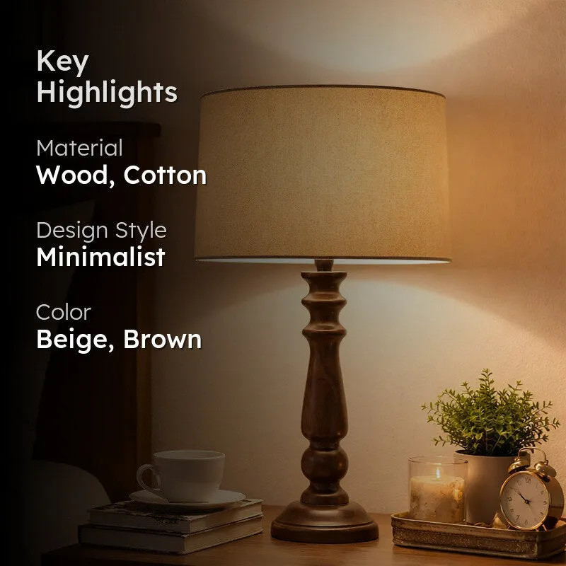 CleanAura Glow Wooden Table Lamp media 2