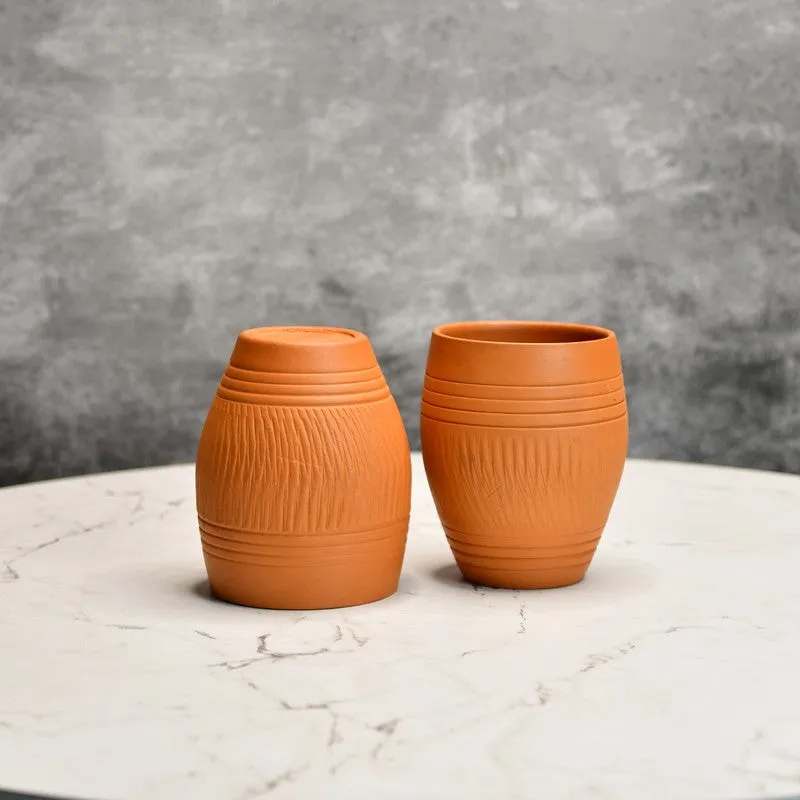 Victoria Terracotta Jug with Glasses - Three Piece Set - 5