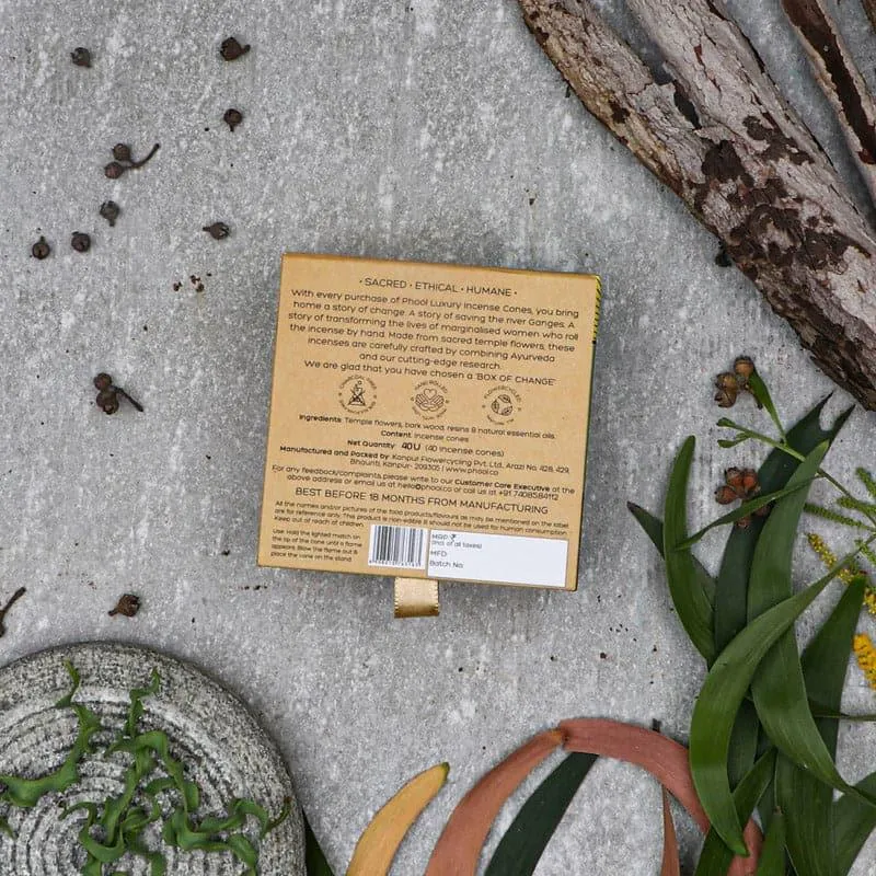 Phool Natural Incense Cones (Eucalyptus) - Set Of Forty media 3