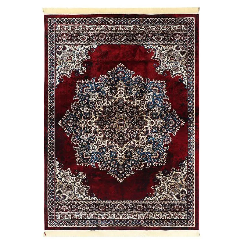 Sinera Ethnic Nylon Carpet - Maroon media 1