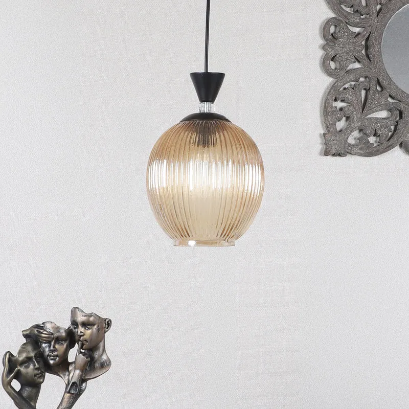 Glaisra Glass & Iron Ceiling Lamp media 3