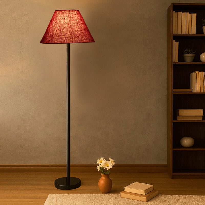Sienna II Rodin Floor Lamp - Maroon