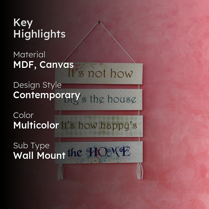 Home embrace Handpainted Canvas Wall Hanging media 2