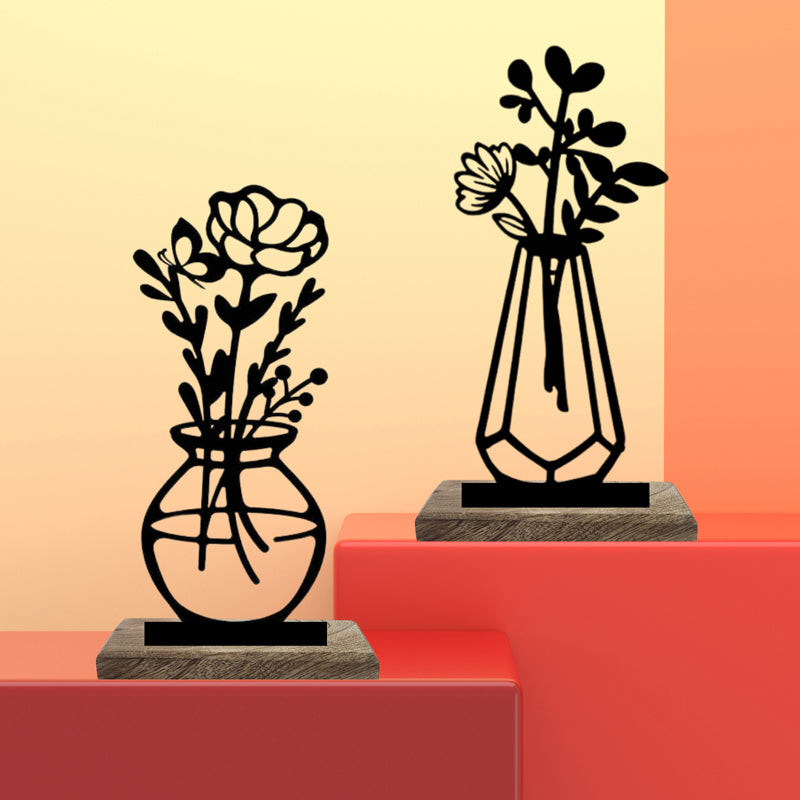 Vase Verre III Showpiece - Set Of Two