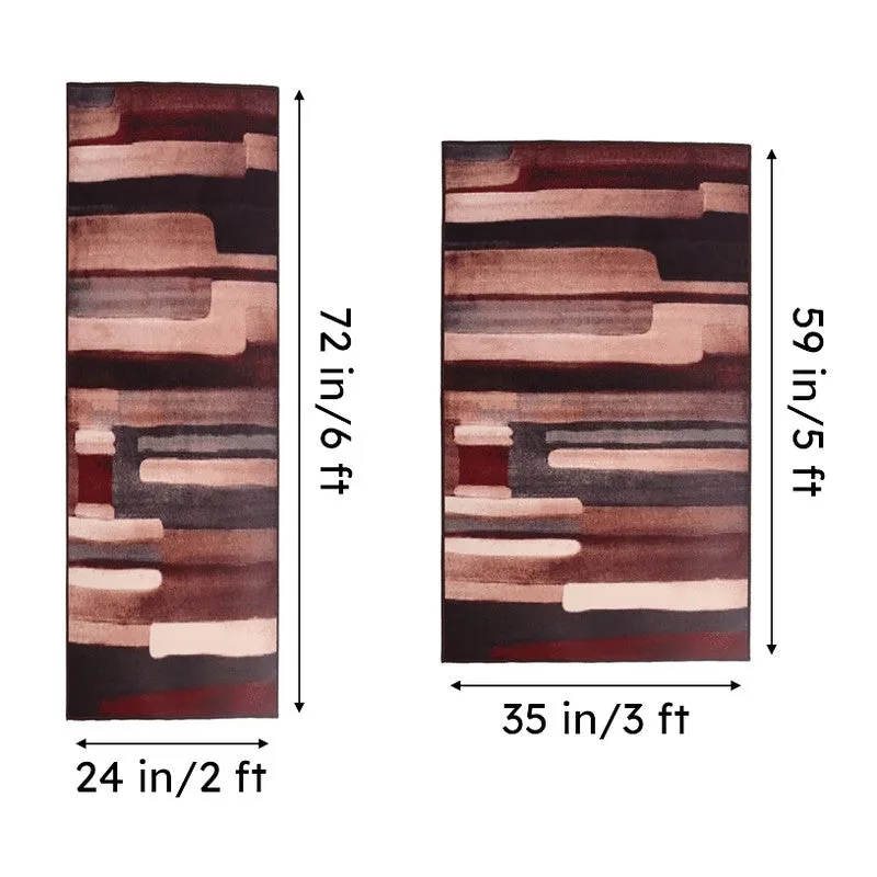 Earthy Stripes Anti-Skid Carpet media 7