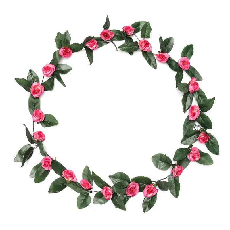 Fiora Artificial Velvet Rose Creeper (Dark Pink) Set of Five media 4