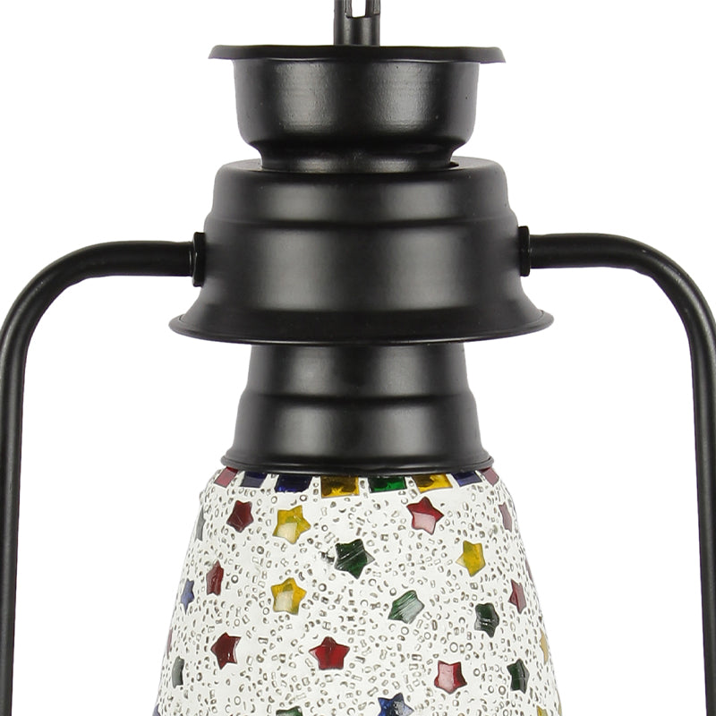 Divyara Mosaic Lantern Iron Wall Lamp - Black media 3