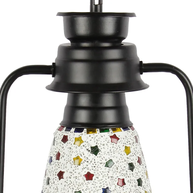 Divyara Mosaic Lantern Iron Wall Lamp - Black media 3
