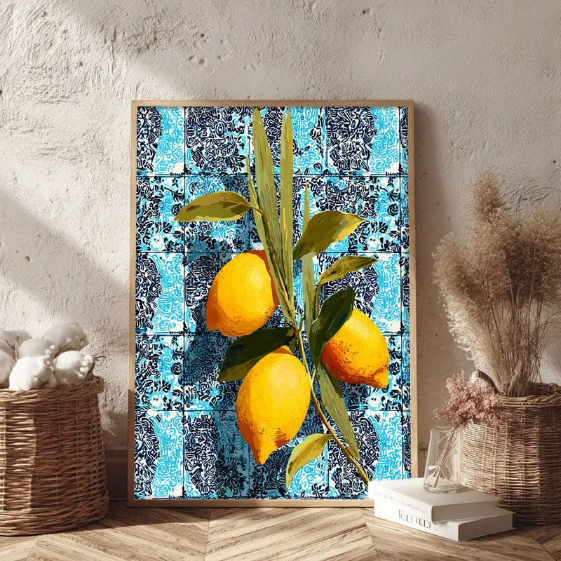 Vitamin Glow Canvas Wall Painting - Brown Frame media 3