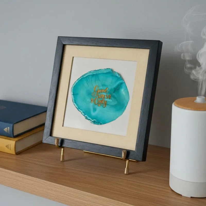 Good Vibes Only Agate Showpiece - Turquoise media 4