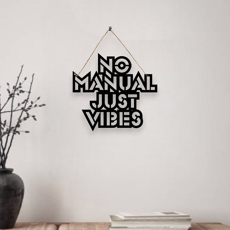 No Manual Mild Steel Wall Accent