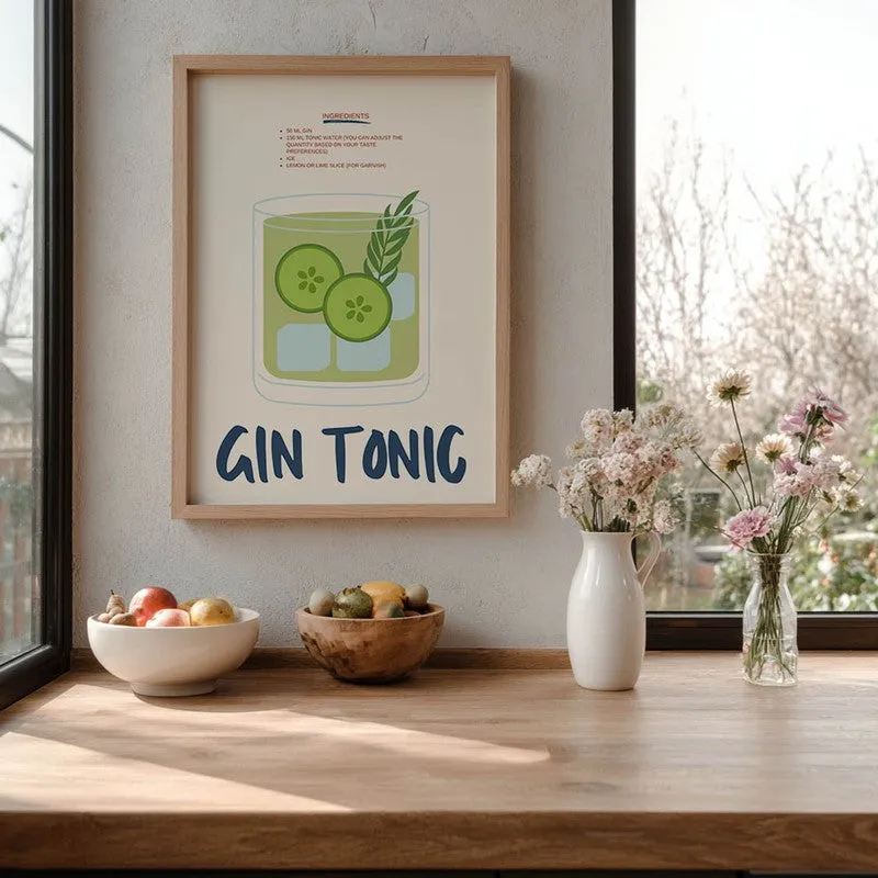 GinTonic Archival Canvas Wall Art - Brown media 7