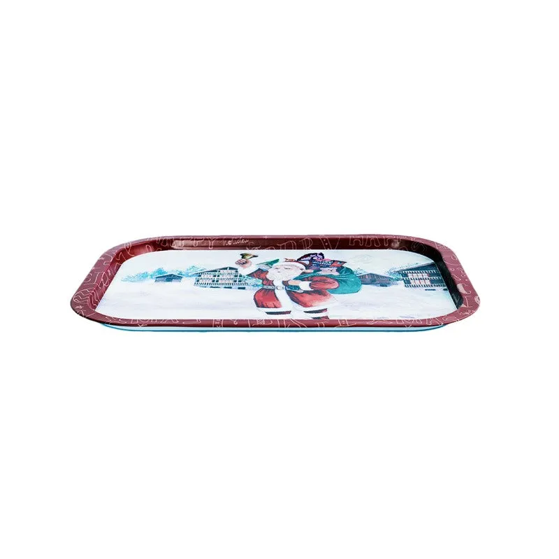 Snowbelle Metal Rectangular White Serving Tray media 4