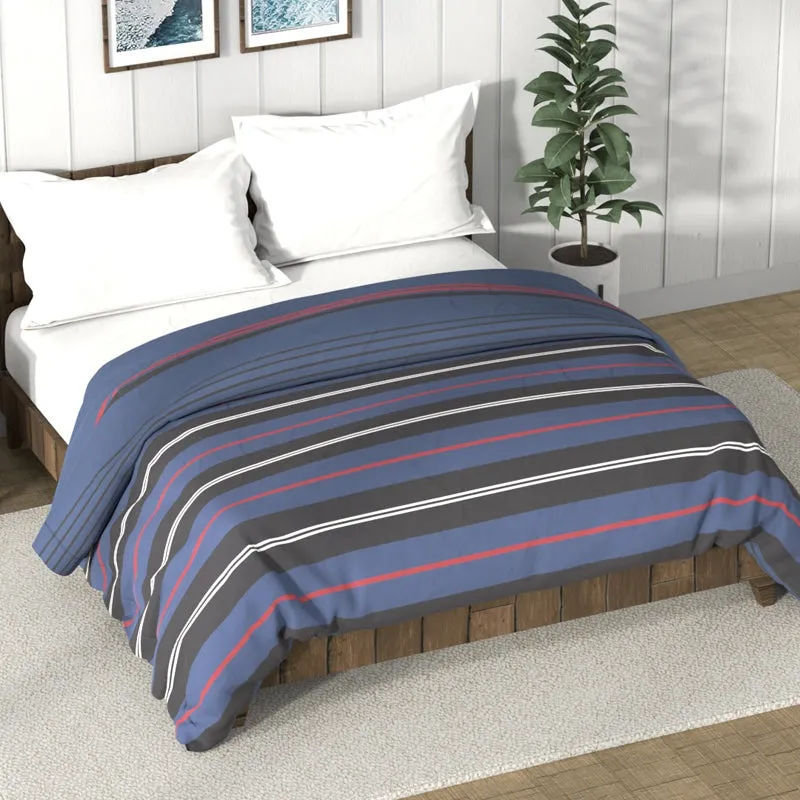 Nautica Stripe Symphony Comforter (Navy) - 130 GSM media 1