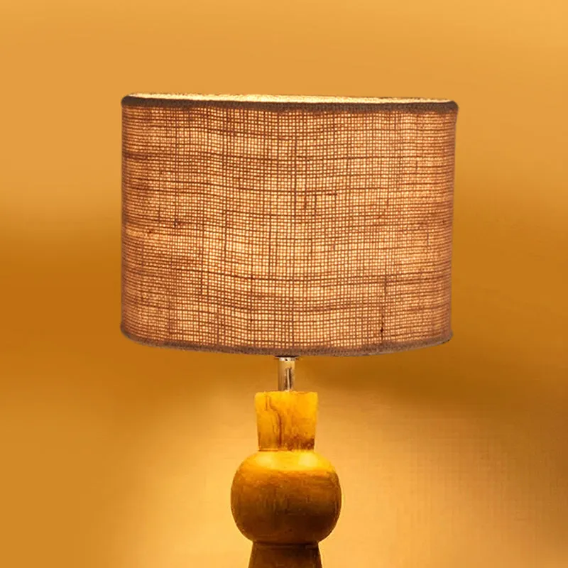 Angler Jute Wooden Table Lamp - Beige,Brown media 4