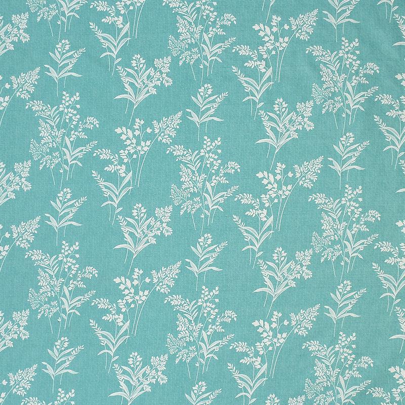 Cotinus Floral Fitted Microfiber Bedsheet (Aqua Green) - 130 GSM media 5