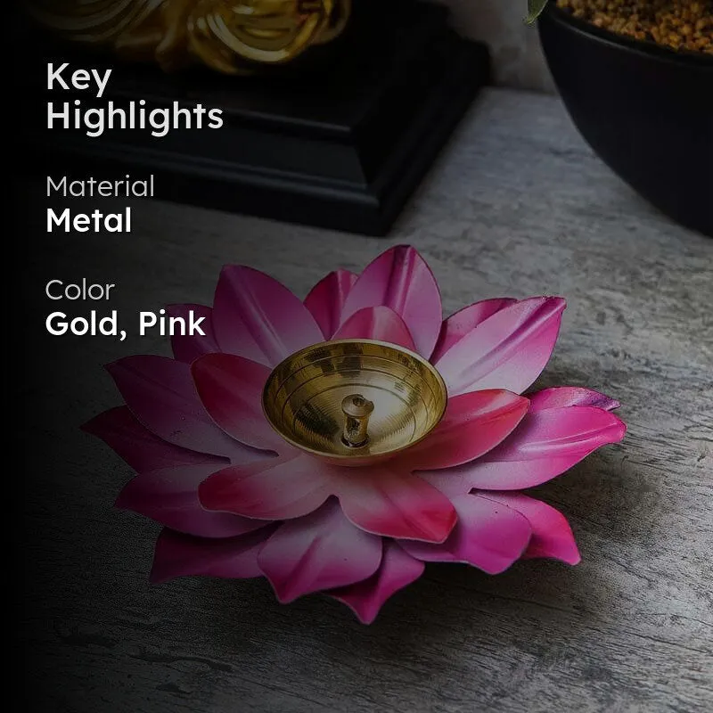 Sacred Bloom Diya- Pink media 2