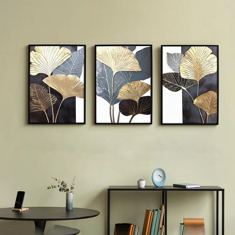 Serene Luxe Wall Art With Frame - Set Of Three media 4