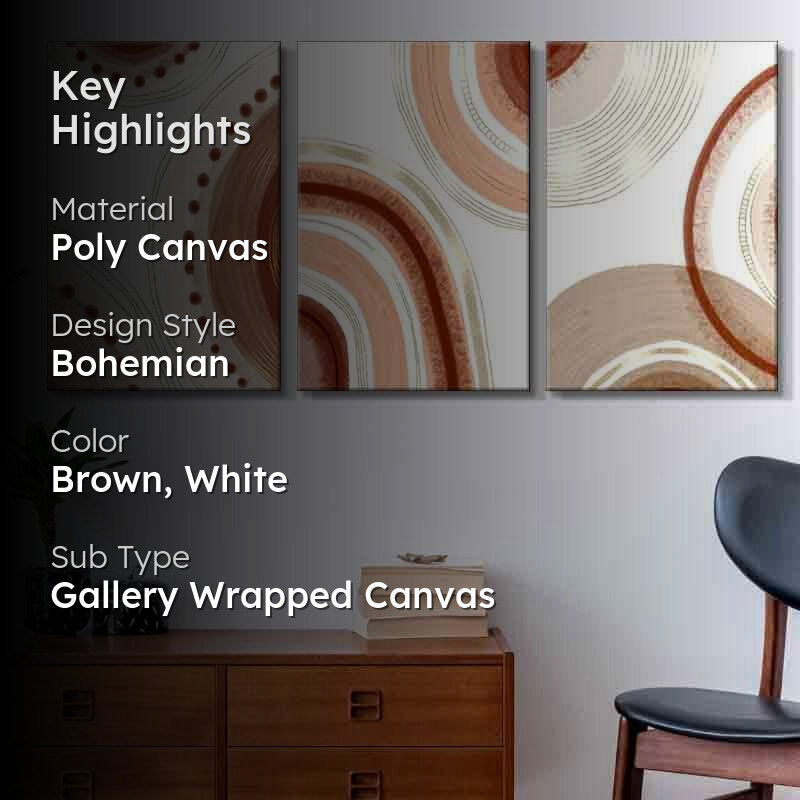 Swiss Roll Poly Canvas Wall Art - Three Piece Set media 2