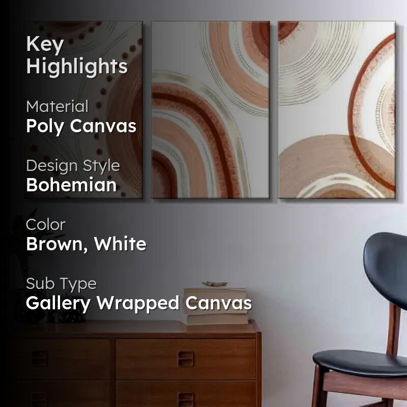 Swiss Roll Poly Canvas Wall Art - Three Piece Set media 2