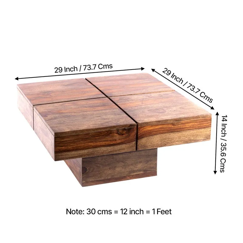 Tervo Sheesham Wooden Center Table - Brown media 10