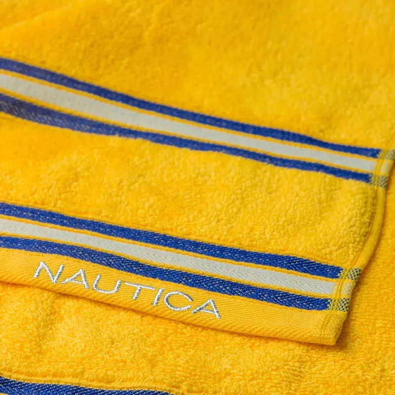 Nautica Dove Dual Down Cotton Hand Towel (Yellow,Lilac & Grey) - Set Of Six media 6