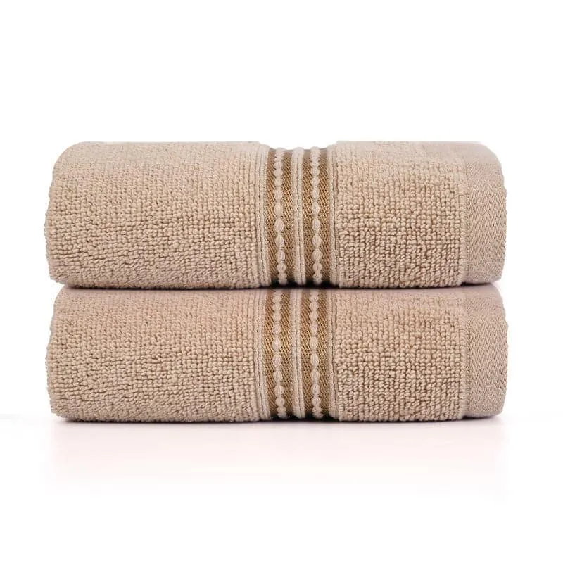 Micro Cotton LuxeDry Solid Hand Towel (Brown) - Set Of Two media 4