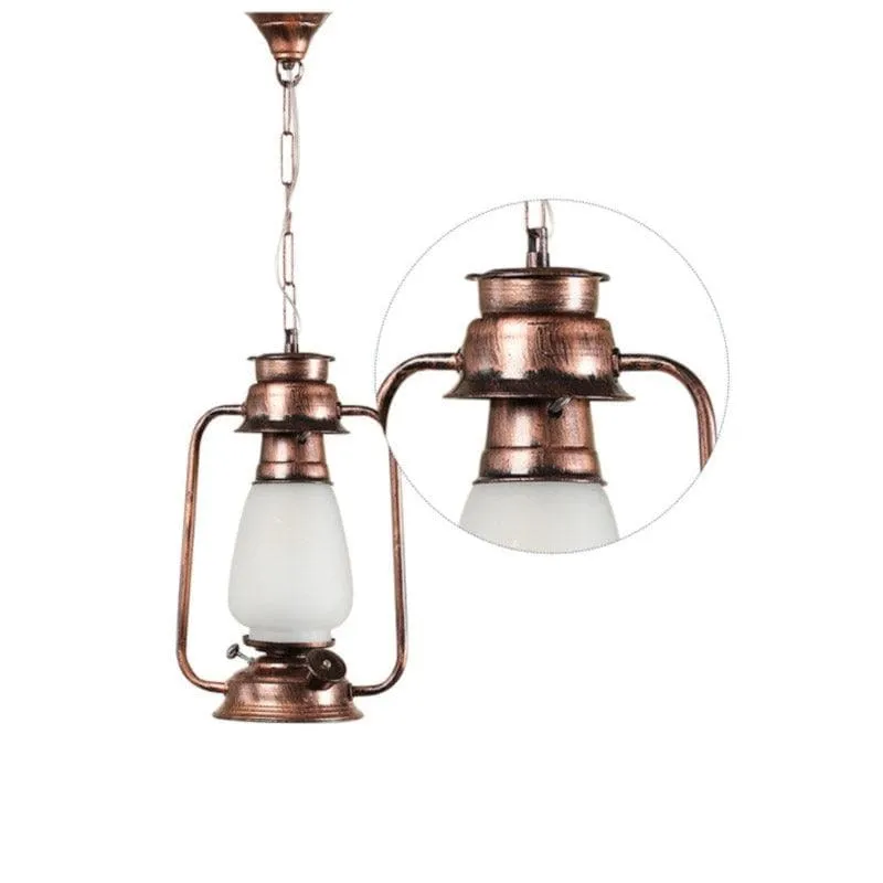 Grio Glam Lantern Glass Ceiling Lamp - Copper media 4
