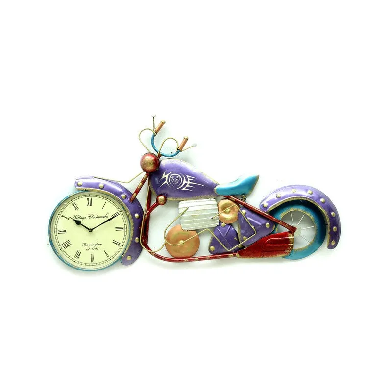 Bike Inspired Decorative Metal Wall Clock media 4