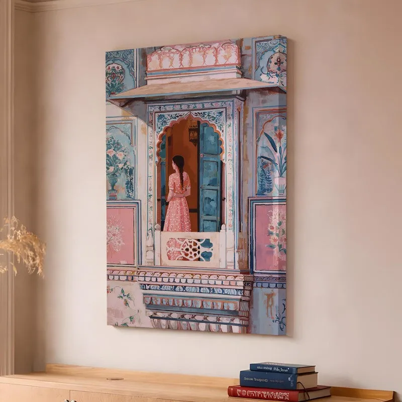 Blush Balcony Canvas Wall Art media 4