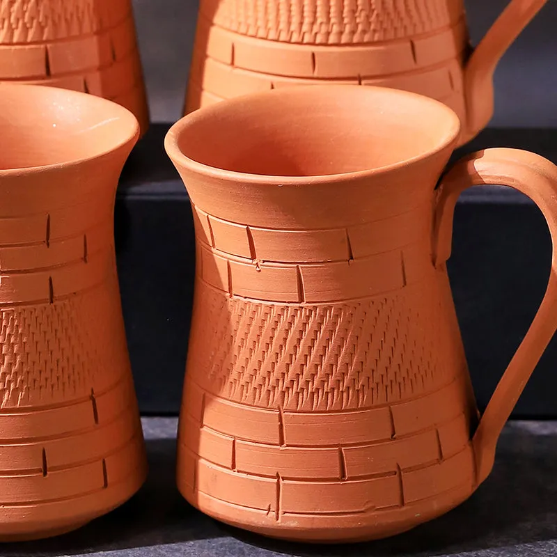 Smrithika Terracotta Coffee Mug (400 mL Each) - Set of Six media 5