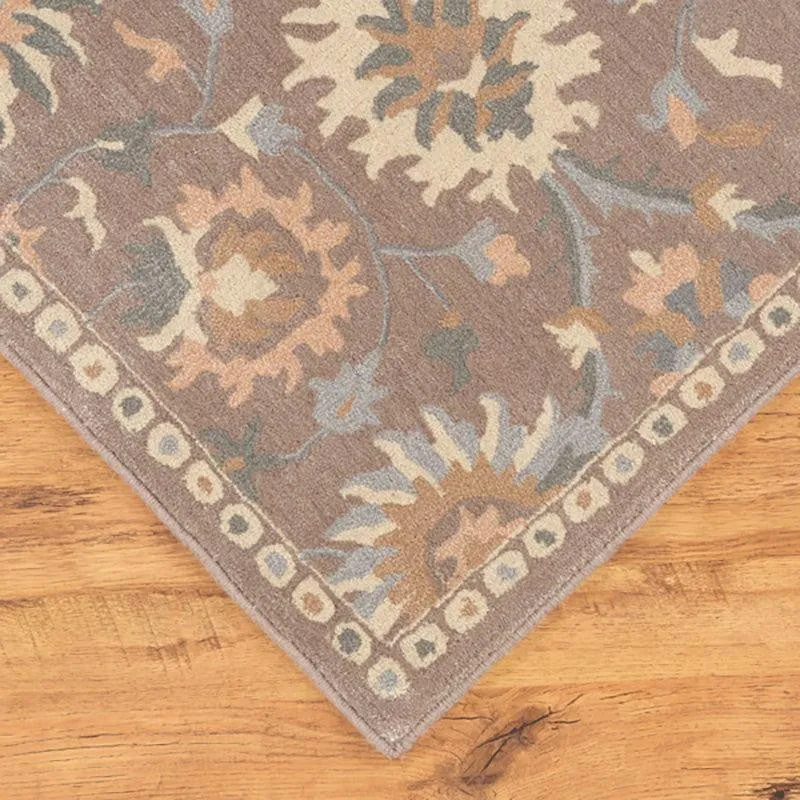 Awen Hand Tufted Ethnic Wool & Nylon Carpet - Grey media 8