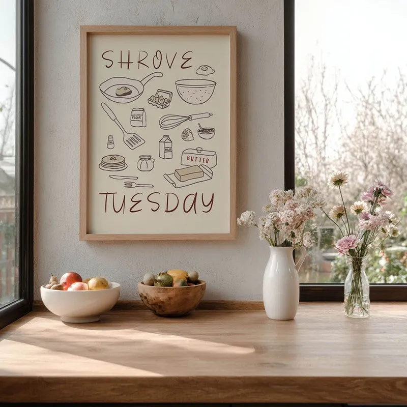 Shrove Tuesday Archival Canvas Wall Art - Brown media 6