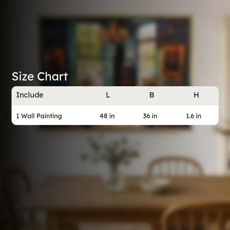 Bistro Table Canvas Wall Painting With Frame media 9