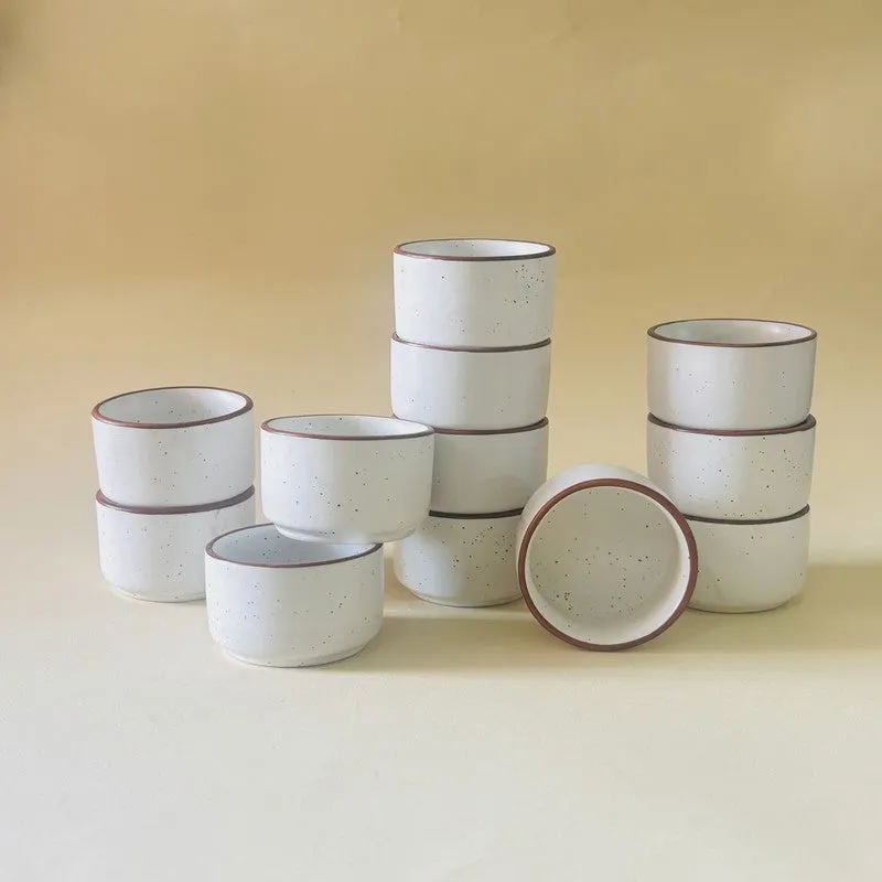 Ceramic Dip Bowl (50 mL Each) - Set of Twelve media 6