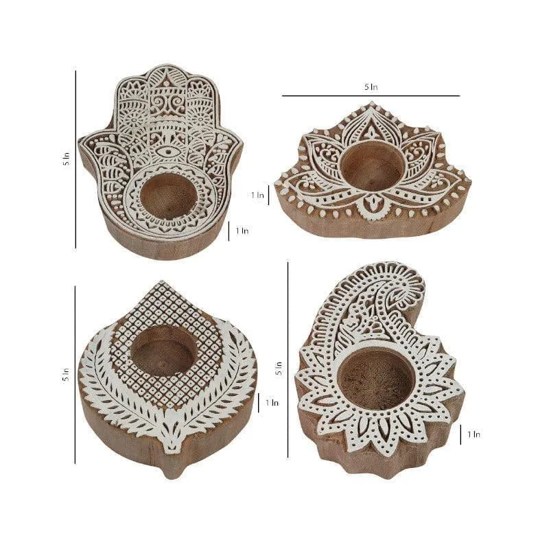 Ethnic Grove Tealight Candle Holder - Set Of Four media 7