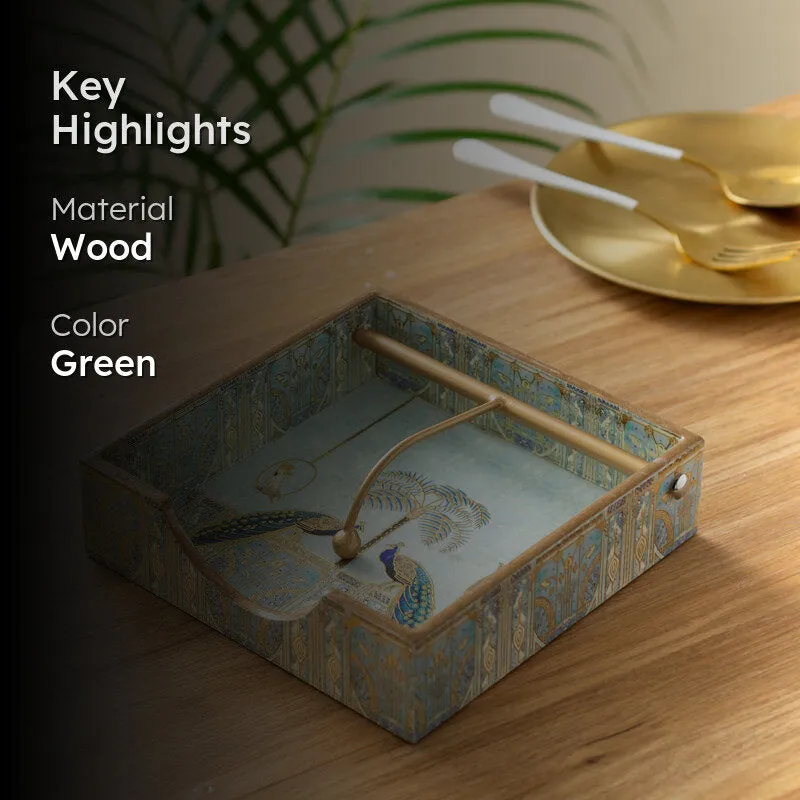 Royal Feather Wooden Tissue Holder media 2