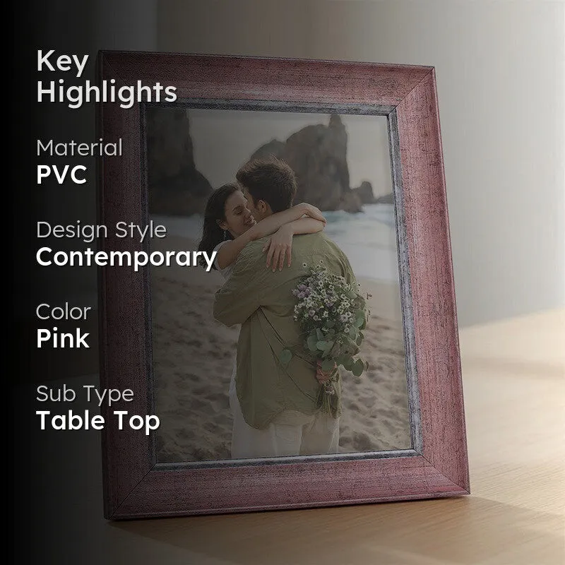 Elegant Vintage Style PVC Photo Frame - Pink media 2
