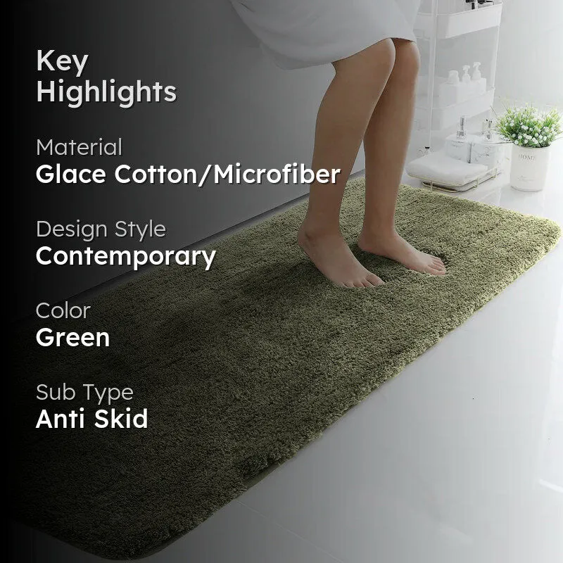 Vegas Luxe Micro Fiber Runner Rug - Green media 2
